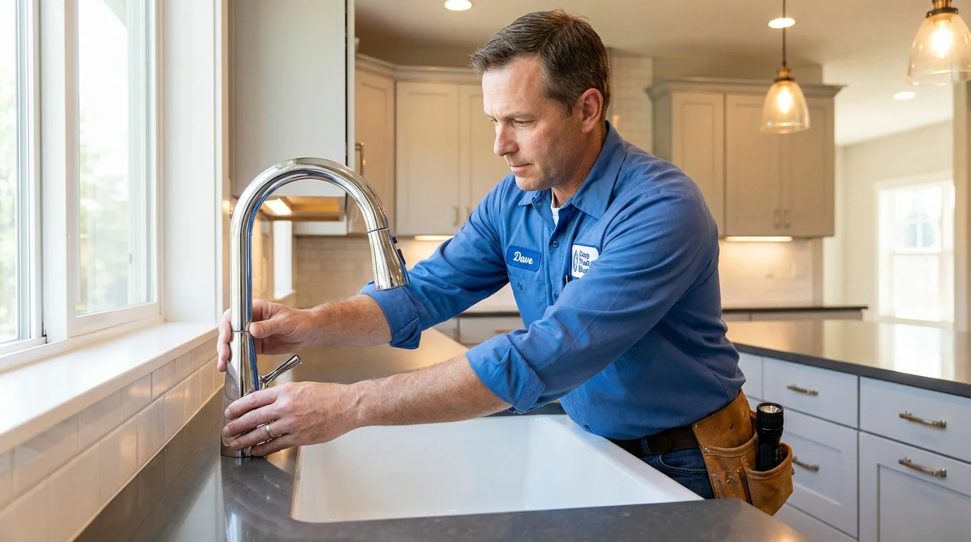 Kitchen faucet installation by Johns Plumbing LLC in Oneonta