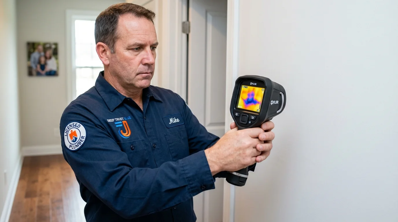 Thermal imaging leak detection by Johns Plumbing LLC in Oneonta